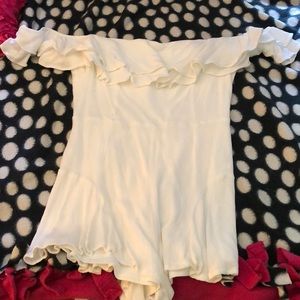 White off the shoulder romper